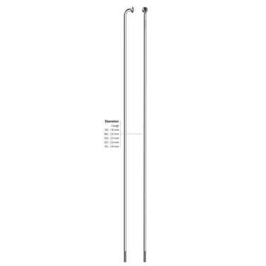Sapim spaak 13-250 leader rvs zonder nippel (100st)
