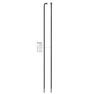 Sapim spaak 13-298 leader rvs zwart zonder nippel (100st)