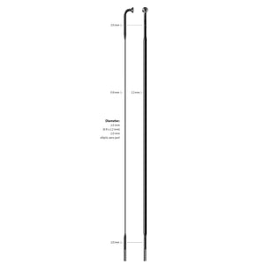 Sapim spaak 14-254 cx-ray plat zilver met nippel (20st)