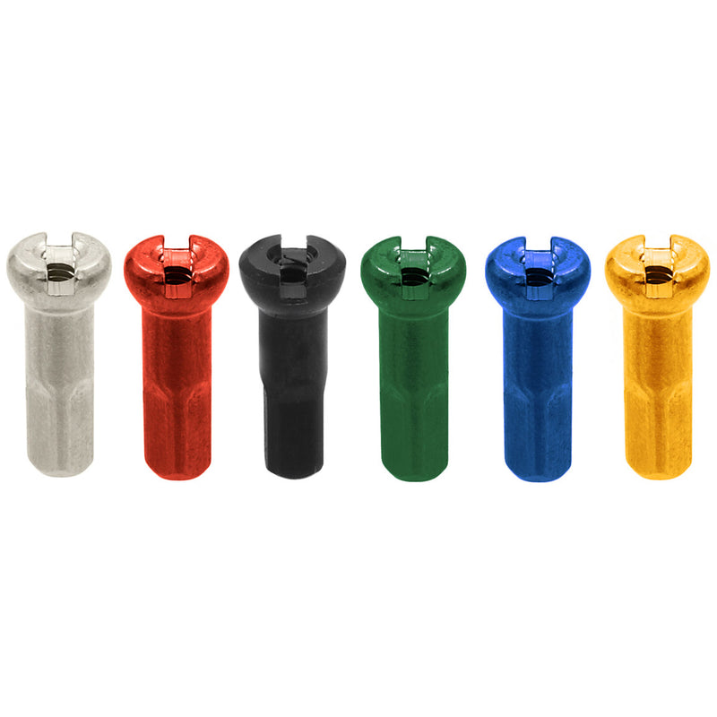 Afbeelding laden in galerijviewer, Sapim spaaknippel 14 polyax 14mm blauw aluminium (100st)
