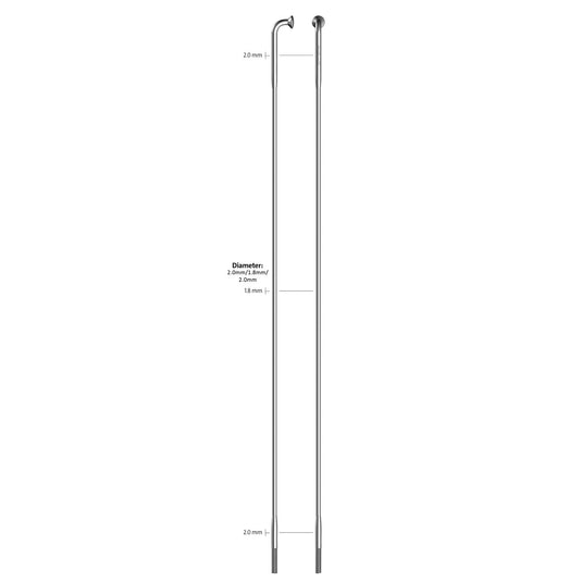 Sapim spaak 14-270l race rvs zonder nippel (100st)