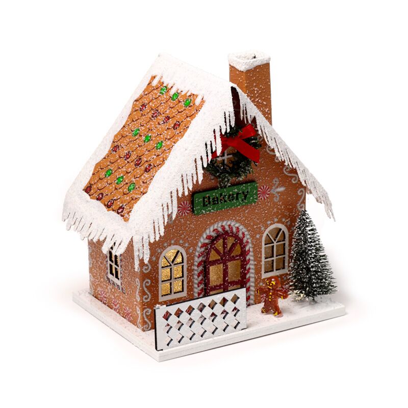 Afbeelding laden in galerijviewer, Gemberbrood bakker kerstmis huis led decoratie

