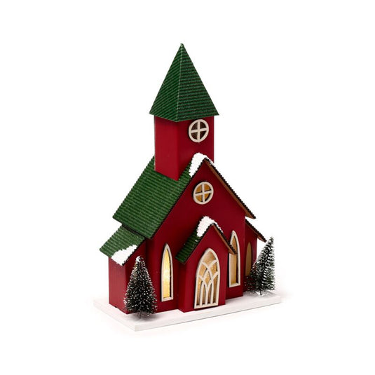 Kerstmis kerk led decoratie