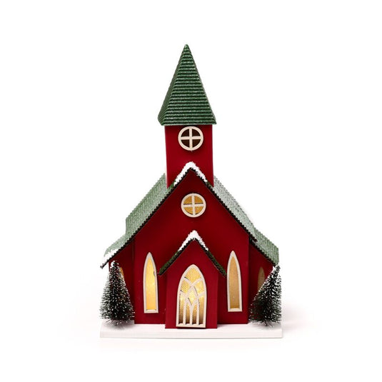 Kerstmis kerk led decoratie