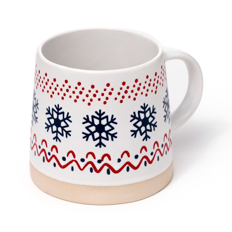 Afbeelding laden in galerijviewer, Sneeuwvlok stoneware mok
