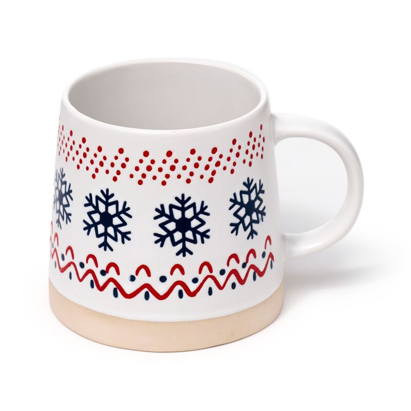 Afbeelding laden in galerijviewer, Sneeuwvlok stoneware mok
