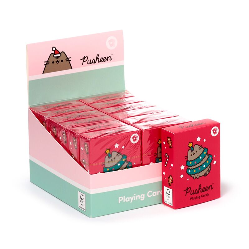 Afbeelding laden in galerijviewer, Kerstmis pusheen de kat speelkaarten kaartspel
