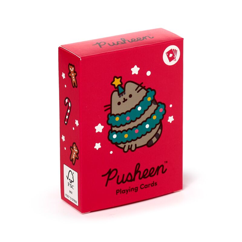 Afbeelding laden in galerijviewer, Kerstmis pusheen de kat speelkaarten kaartspel
