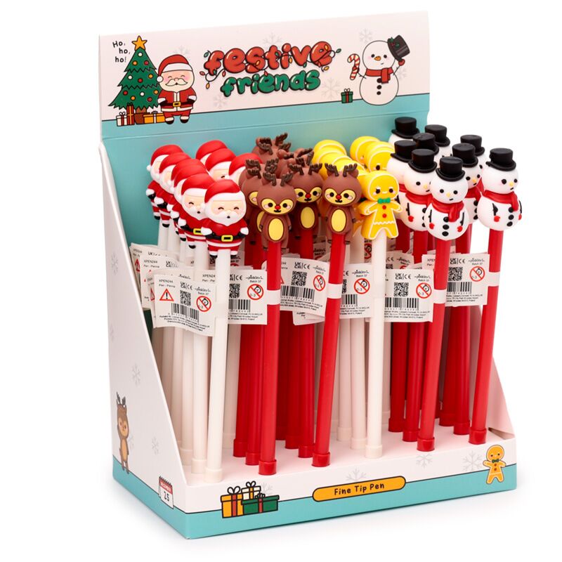 Afbeelding laden in galerijviewer, Feestelijke kerstmis fijnschrijver pen - zwart
