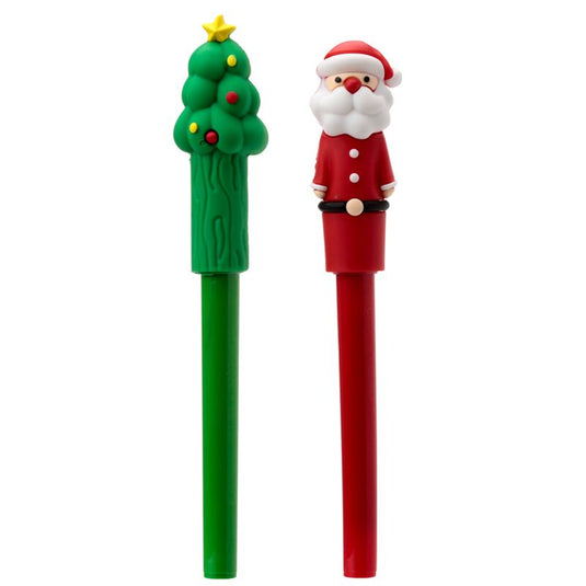 Feestelijke kerstmis pvc pen - blauw
