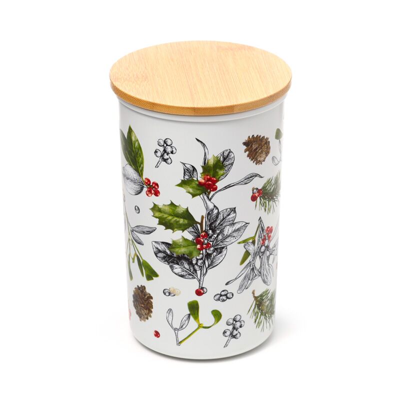 Afbeelding laden in galerijviewer, Kerstmis winter botanicals rpet bamboe voorraadpot
