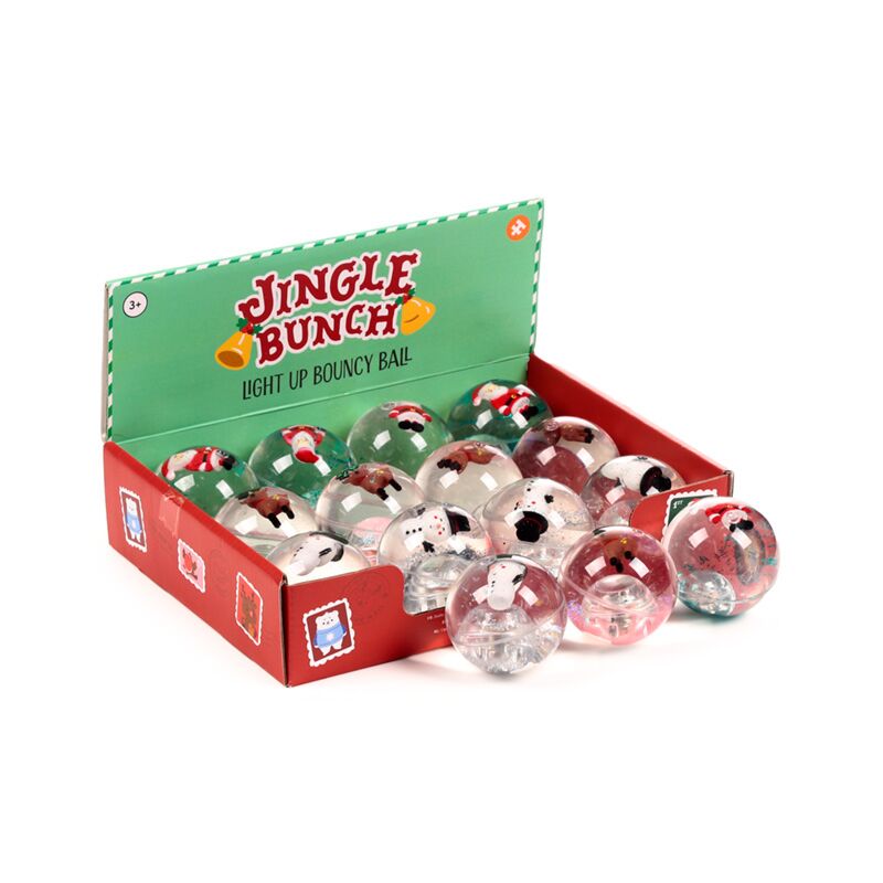 Afbeelding laden in galerijviewer, Jingle kerstmis hoogstuiterende led flitsende stuiterbal
