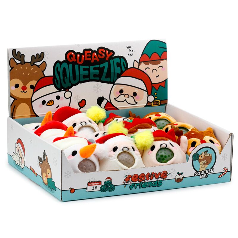 Afbeelding laden in galerijviewer, Queasy squeezies kerstmis feestelijke kerst knijp speelgoed
