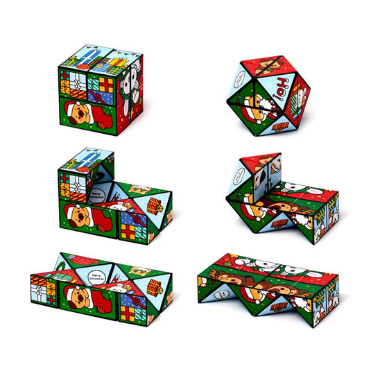 Kerstmis adoramals puzzel kubus speelgoed