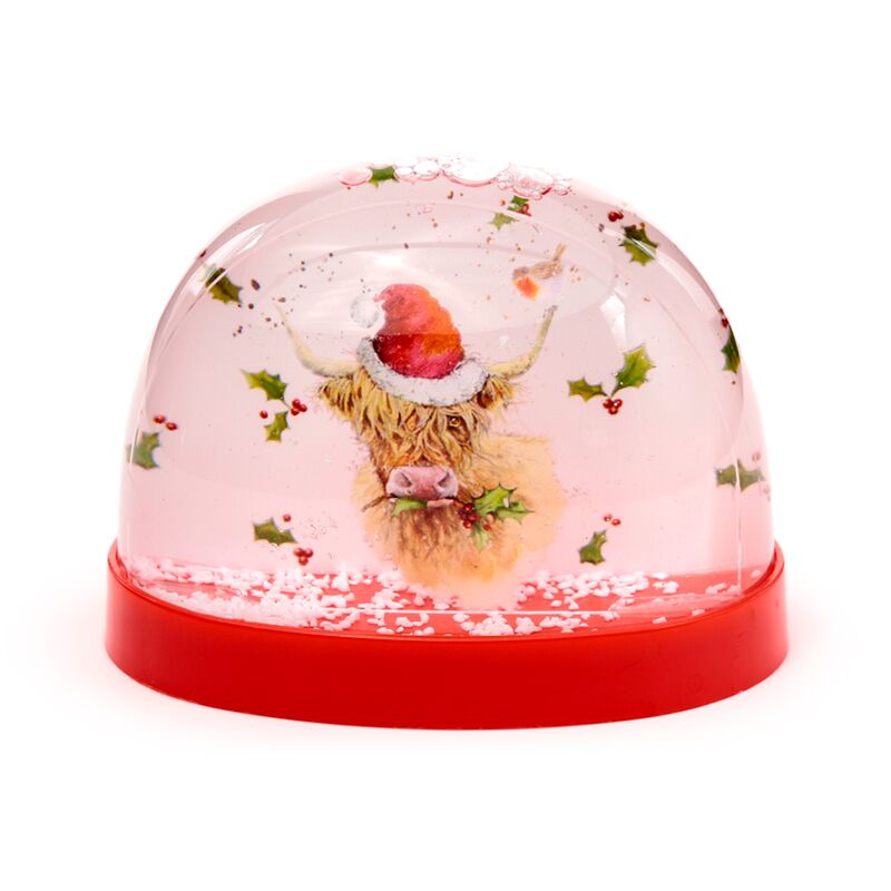 Afbeelding laden in galerijviewer, Kerstmis jan pashley highland koe large glitter sneeuwbol
