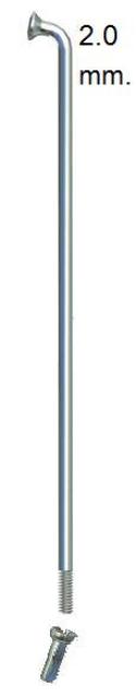 Spaken 14-274 rvs met nippel