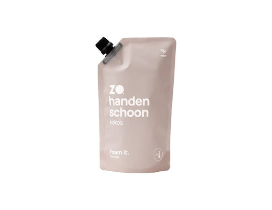 Zo schoon navulzak - handen schoon kokosnoot
