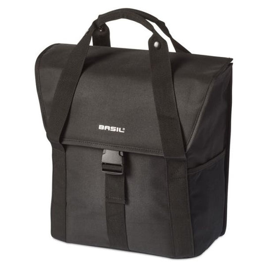 Basil enkele fietstas go 16 liter - zwart