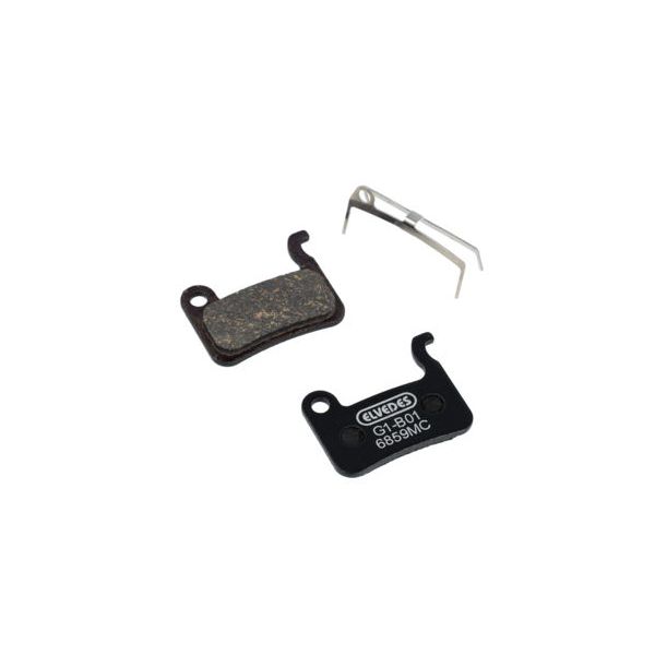 Afbeelding laden in galerijviewer, Elvedes schijfremblokset - shimano - carbon metallic compound (semi metal pads) - 10 paar
