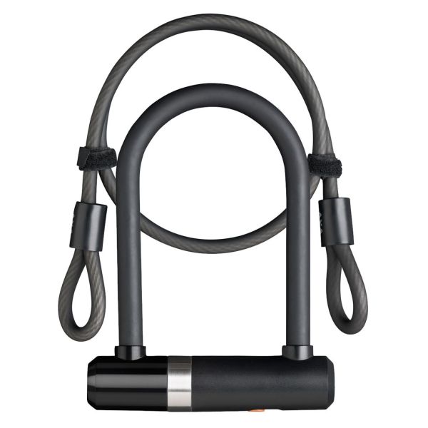 Afbeelding laden in galerijviewer, Axa beugelslot newton mini + kabel 100 8 - zwart
