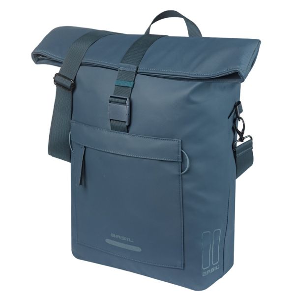 Afbeelding laden in galerijviewer, Basil b.v. fietsschoudertas basil brooklyn mik 17l 14 x 32 x 40 cm - blauw
