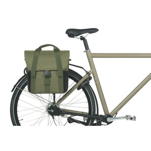 Basil enkele fietstas go 16 liter 15 x 29 x 34 cm - donkergroen
