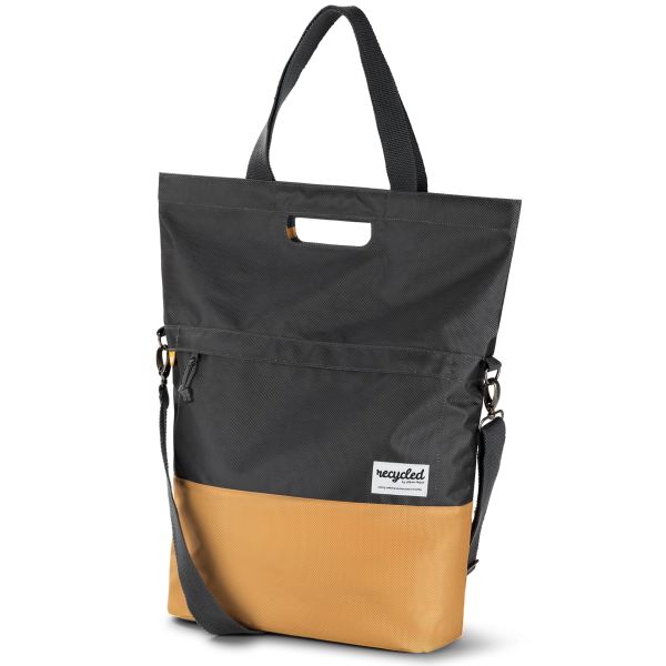Afbeelding laden in galerijviewer, Urban Proof 20L fietstas - grijs-geel - unisex - waterbestendig - gerecycled PET materiaal
