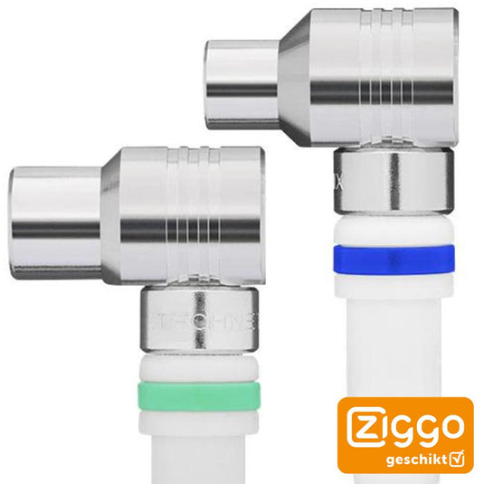 Enzo technetics coax aansluitkabel 1,5m compleet haakse plug - 2075010