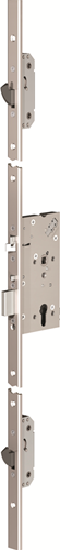 Abloy el166 veiligheidspaniekmeerpuntssluiting | zelfvergrendelend | skg*** | dm60mm | pc72mm | voorplaat rvs 24x2000mm u-vormig - 10037667