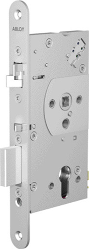Afbeelding laden in galerijviewer, Abloy el560 veiligheidspaniekdeurslot | enkelzijdig krukgestuurd | zelfvergrendelend | skg** | dm80mm | pc72mm | voorplaat rvs 24x235mm afgerond | 12 24v dc | dr 1+2+3+4 - 10013887

