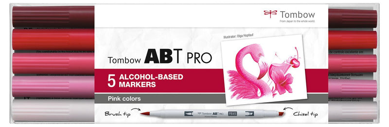 Afbeelding laden in galerijviewer, Tombow • abt pro marker set op alcohol basis roze kleuren 5pcs
