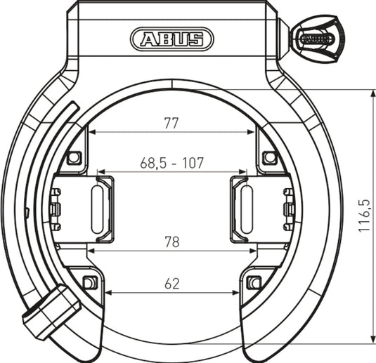 Abus granit x-plus 6950m nr oe frame lock