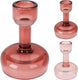 Home styling kandelaar glas 7x10cm omkeerbaar voor waxinelicht of dinerkaars