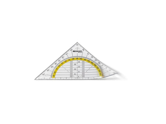 Westcott geodriehoek flexibel 14cm in polybag