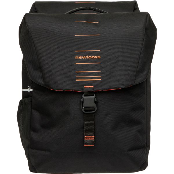Afbeelding laden in galerijviewer, Newlooxs tas new looxs vigo dubbel | zwart oranje | rt 2.0 | 40l
