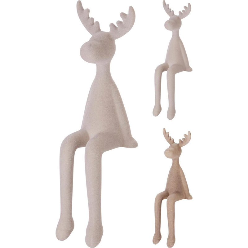 Afbeelding laden in galerijviewer, Rendier zittend 30cm 2ass kl
