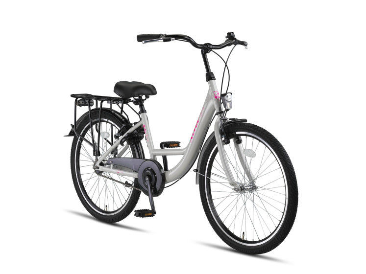 Afbeelding laden in galerijviewer, Altec belle 24 inch meisjes v-brakes lichtgrijs
