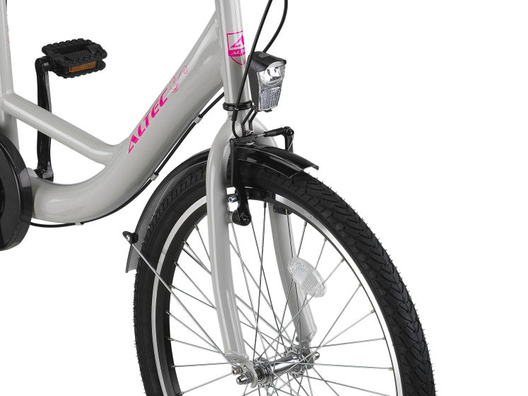 Afbeelding laden in galerijviewer, Altec belle 24 inch meisjes v-brakes lichtgrijs
