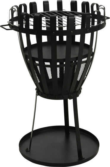 Ambiance 2-in1 Vuurkorf met BBQ Grill 660°C Ø 54 cm Zwart