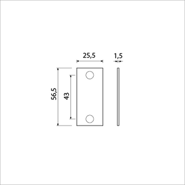 Ami afdekplaatje 4 vlak blind f-1 - 217031