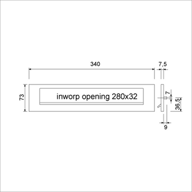 Ami briefplaat dl deurdikte 53 57 veer f1 - 400105