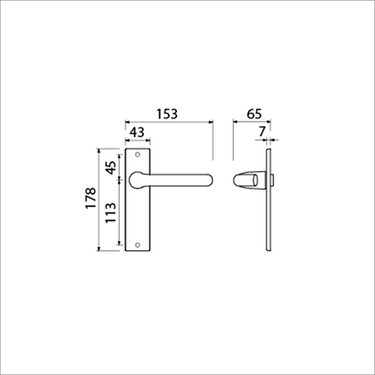 Ami deurkruk 386 rotaveer 178 43 blind f1 - 500102