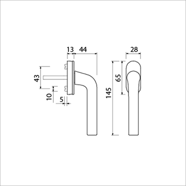 Ami raamgreep 820 7x35 wit 9001 ovaal - 425625