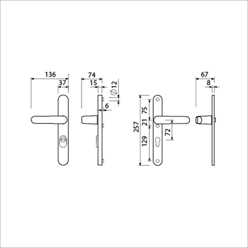 Afbeelding laden in galerijviewer, Ami veiligheidsbeslag 378 rotaveer 257 37 2 kt 72 f1 a z 378 rotaveer 257 32 2 profielcilinder 72 deurdikte 53 57 mm - 844416
