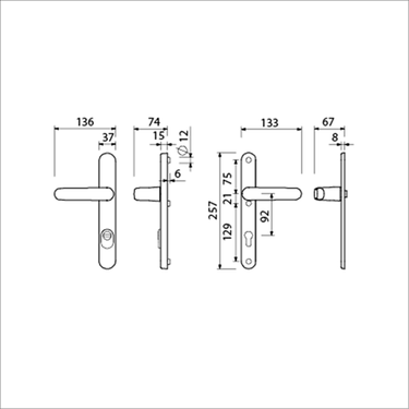 Ami veiligheidsbeslag 378 rotaveer 257 37 2 kt 92 f1 a z 378 rotaveer 257 32 2 profielcilinder 92 deurdikte 68 72 mm - 844418