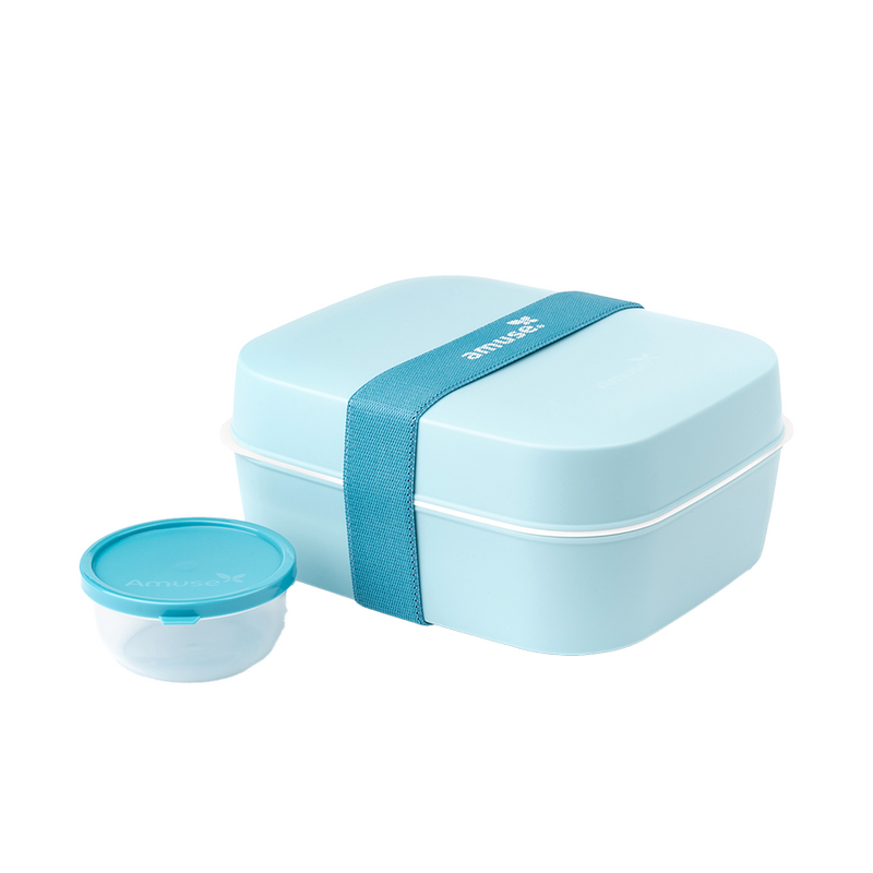 Afbeelding laden in galerijviewer, Amuse basic lunchbox 3-in-1 blauw 6-delig

