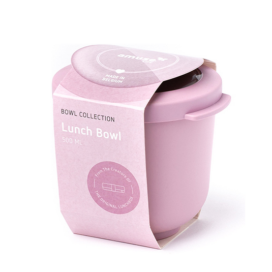 Amuse life lunch bowl met deksel roze 500ml
