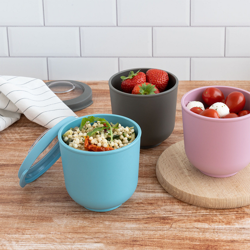 Afbeelding laden in galerijviewer, Amuse life lunch bowl met deksel roze 500ml
