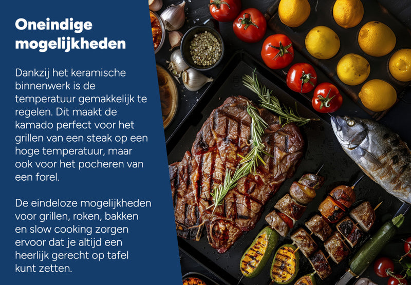 Afbeelding laden in galerijviewer, Arbaer Kamado Medium Ø 16 inch met Frame Keramisch Zwart
