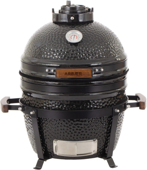 Afbeelding laden in galerijviewer, Arbaer Kamado Medium Ø 16 inch met Frame Keramisch Zwart

